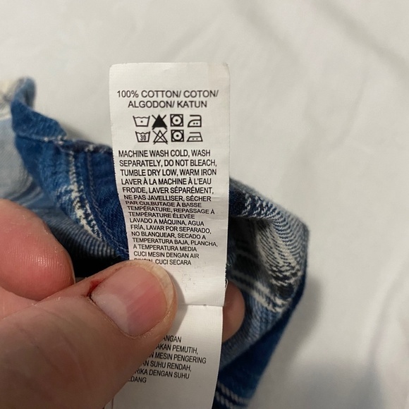 Lucky Brand Women's California Fit‎ Pearl Snap Blue Plaid Short Sleeve Shirt Sml - Picture 7 of 11